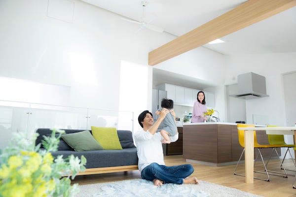 ペニンシュラキッチンのメリット3.コミュニケーションしやすいオープンな空間